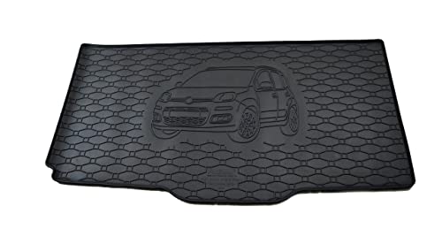 F158B - 807073 - Tappeto in Gomma su Misura per Bagagliaio Auto Compatibile con Panda III dal 2012 (anche Hybrid)