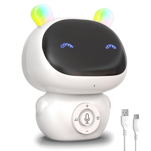 Image of Mirana Mr. Robot | Smart Interactive Talkback Toy for Kids | USB Rechargeable Type-C | in-Built Music | Best Gift for Boys & Girls 2 3 4 5 6 7 8+ Years (White)