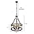 Voguad Rustic Wood Chandelier for Dining Room 5-Light, Kitchen Island Industrial Pendant Light Vintage Hanging Dining Room Farmhouse Light Fixtures