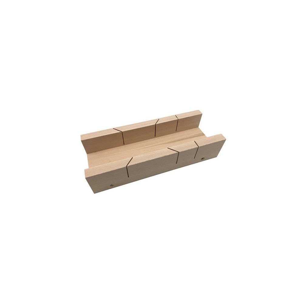 Boîte de coupe à onglet 45 et 90° de L. 250 x l. 100 x ht. 55 mm en bois d'hêtre - Diamwood Platinu