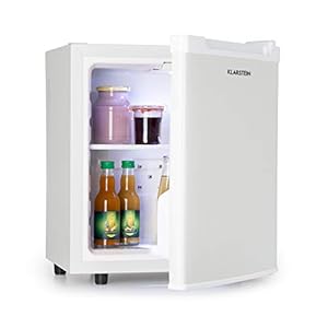 Klarstein Silent Cool Minibar Minikoelkast Mini snacks en drankjes koelkast (2 niveaus, 4,5-15 ° C continu, temperatuurregelaar, 30 liter, 24dB stille werking, ruimtebesparend) wit