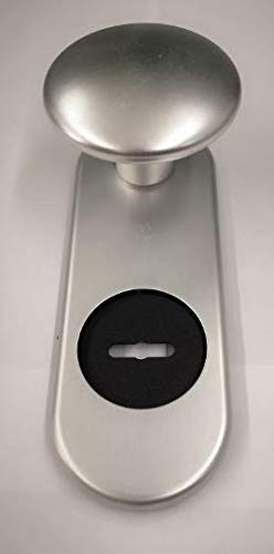 Kit de reparación de segmentos placa + pomo diámetro 75 mm de aluminio anodizado plata F1 individual para puerta blindada Q8 agujero doble mapa 1 unidad