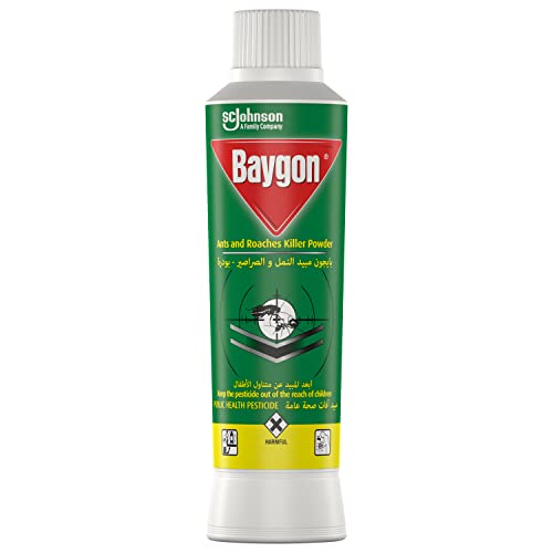 Baygon Crawling Insect Killer Powder Kills Cockroaches & Ants Fast Action Formula Long Lasting Protection Up to 12 Weeks 250 g