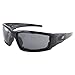 Birdz Eyewear Osprey Foam Padded Motorcycle Safety Sunglasses Black Frame with Smoke Lenses