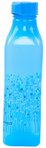 Image of Nayasa Superplast Plastic Square Deluxe PP Fridge Bottles 1 Litre, Set of 6, Blue, Yellow, Pink