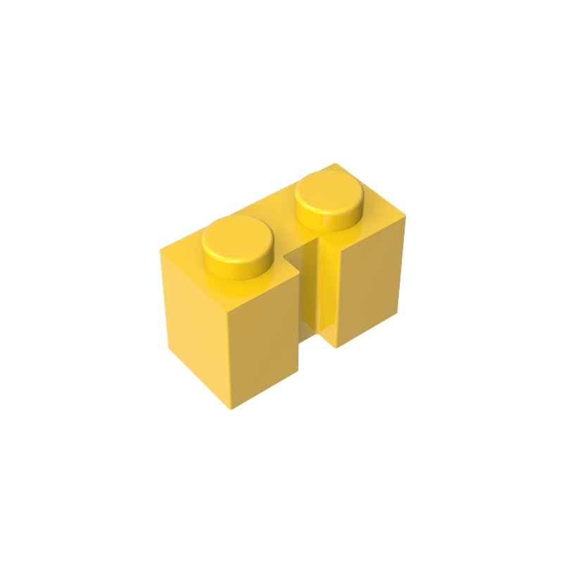 Gobricks 4216 Hinge Brick Brick Special 1x2 with Groove 50 Pieces GDS-798 Compatible with Lego Building Blocks Color:Yellow — image 1