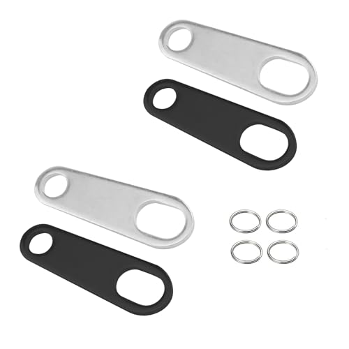 CTZSR Luck Riding Motorcycle Bell Hanger - 4 Pieces Hangers With 4 Split Rings & Guardian Angel Accessories Fits for Any Bells | 2 Black 2 Silver