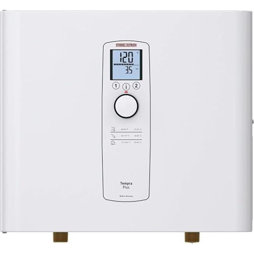Stiebel Eltron Tankless Water Heater – Tempra 24 Plus – Electric, 24kW, On Demand Hot Water, Eco, White, Made in Germany