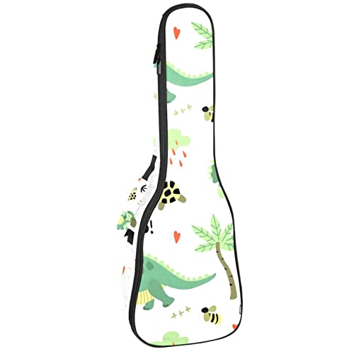 Sac rembourré de 10 mm pour ukulélé de concert anti-choc dinosaure