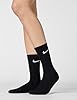 NIKE Men's Everyday Cushion Crew Training Socks 6 Pair , Black/White, L UK #3