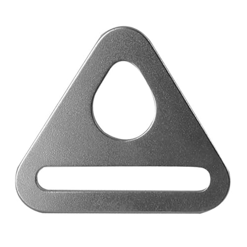 ステンレススチール製トライアングル D リング バックル - スイベル クリップ付き調節可能なトライアングル バー スライダー、耐久性の高いウェビング、バッグ ストラップ アクセサリー |テント、アウトドアギア、バックパック、DIYストラッププロジェクトに