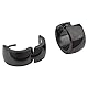 Bungsa Unisex Creolen breit glänzend schwarz aus 316L Edelstahl
