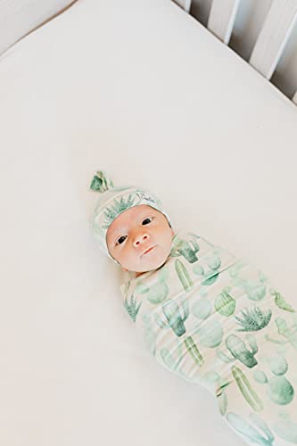 Image of Copper Pearl Baby Beanie Hat Top Knot Stretchy Soft Desert