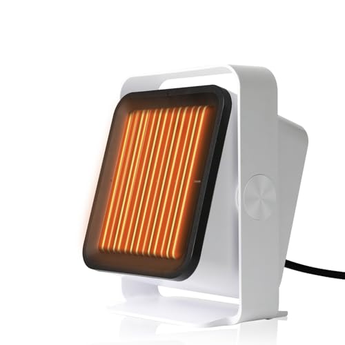 Calefactor Bajo Consumo, Neuonn Calefactor con 2 Ajustes de Temperatura, 5s de Calentamiento Rápido, Calentador Silencioso con Protección de Sobrecalentamiento Para Oficina, Hogar, Dormitorio