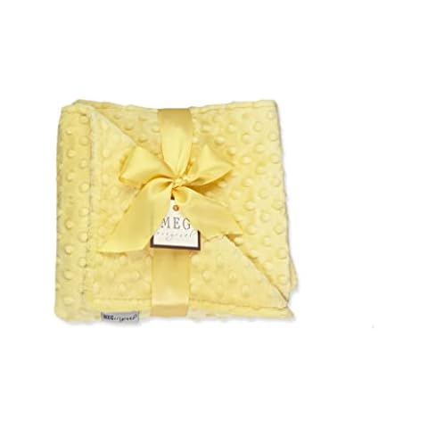 MEG ORIGINAL Soft Yellow Minky Dot Baby Blanket 357 Cover