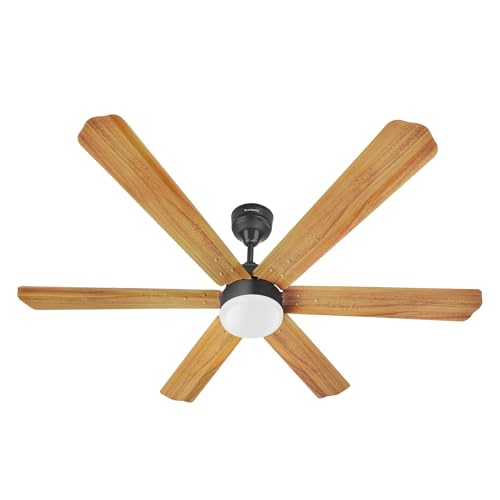Longway Luminair Max 1200 mm BLDC Ceiling Fan with Remote Control & LED Light|BEE 5 Star Rated Energy Efficient|Ultra High Speed 6 Blade Anti-Dust Dec