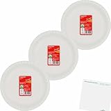 Jeden Tag Pappteller 23cm weiss 3er Pack (3x20Stk) + uay Block