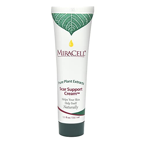MiraCell - Scar Support Cream, Natural Scar Removal Cream, Acne and Burn Scar Cream, Body and Face Scar Cream with Papaya Extract, No Parabens or Glycerin, 33.1 mL