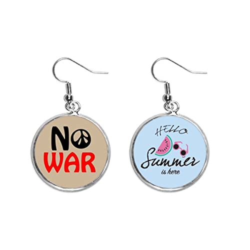 Pendientes de sandía Amor Paz para un mundo sin guerra hoy