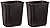 Rubbermaid Commercial 295600BK Deskside Plastic Wastebasket, Rectangular, 7 gal, Black (2)