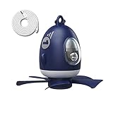 FSLLOVE FANGSHUILIN Flugzeuge 7inch. 5V USB. Powered Air Cooler Ruhiges Zelt Deckenventilator 4 Geschwindigkeit Hängender Lüfter mit LED Lampe Fit für Hausbett Outdoor-Fan (Color : Blue)