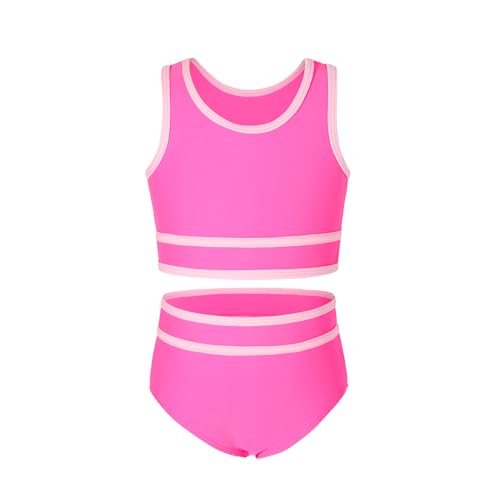 Image of YOUNGER TREE Girls Swimsuit Sleeveless Tankini 2 Piece Bikini Sets Beach Sport Bathing Suit for Toddler Kids Girl