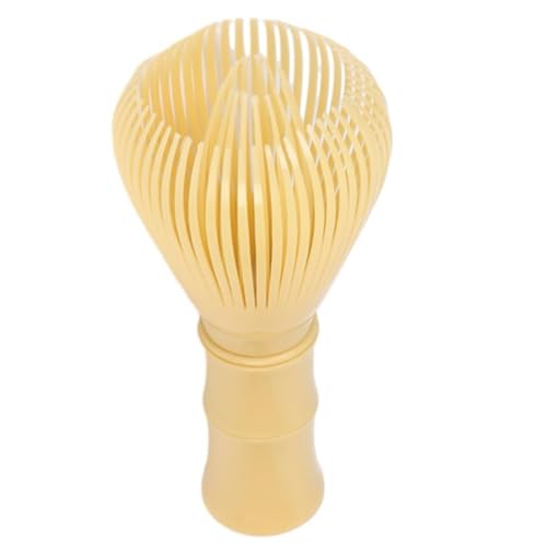 Azwamkue 伝統的な抹茶泡立て器 再利用可能 PP樹脂製抹茶泡立て器 茶筅 食器洗い機対応 抹茶スターラー 抹茶 緑茶 イエロー