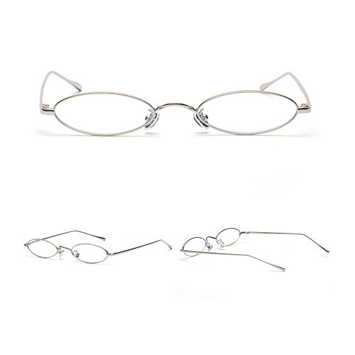 mincl/punk Small Oval Metal Frame Chic Clear Candy Color Lens Sunglasses2