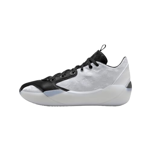 Air Jordan XXXIX Croix Basketball Shoes (FQ0213-100, White/Black/Dark Powder Blue)