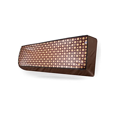 Image of Split AC Cover for 1.5 Ton Indoor Units - Water Resistant & Dustproof Protection (Brown Dot)