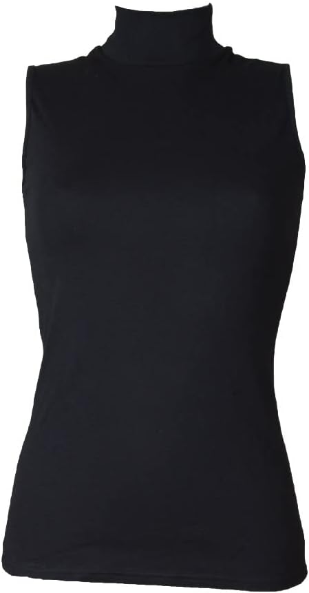 Woman Sleeveless Turtleneck high Neck Sleeveless eco Cotton Warm and Soft Article D274AX ECO SM HIGH Neck