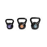 BODYPOWER 6kg, 8kg & 10kg Vinyl Kettlebell Set