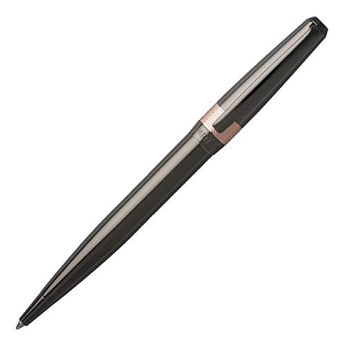 Cerruti 1881 Stylo bille Canal Chrome foncé écriture fluide sans ratures
