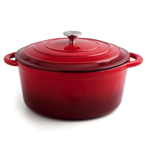 Bidasoa FIERRO - Cocotte Hierro Fundido Rojo 28 Cm - 6L (7664009)