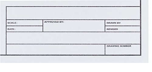 Alvin 6855/B-XO-5 Alva-Line Tracing Paper with Title Block and Border 10-Sheet Pack 17 inches x 22 inches