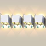 ⭐【Ángulo de haz ajustable】 Aplique de pared LED incorporado, diseño simple y generoso, puede ajustar los diferentes ángulos de luz ajustando las aletas de 4 partes integradas en el cuerpo de la luz, que pueden crear luces de diferentes formas. Ofrezca un efecto de iluminación y una experiencia más cómodos.