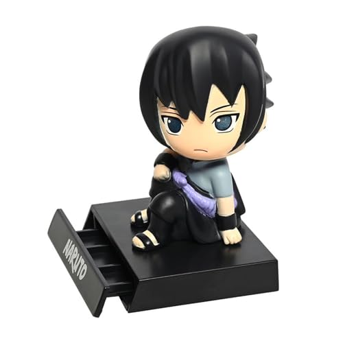 Image of AUGEN Super Hero Sasuke Uchiha B Action Figure Limited Edition Bobblehead with Mobile Holder for Car Dashboard, Office Desk & Study Table (Pack of 1)