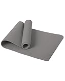 Good Nite Tappetino da Ginnastica da Yoga Tappetino Antiscivolo per Allenamento Sport Pilates con Tracolla 183 x 61 x 0,6 cm (Grigio)