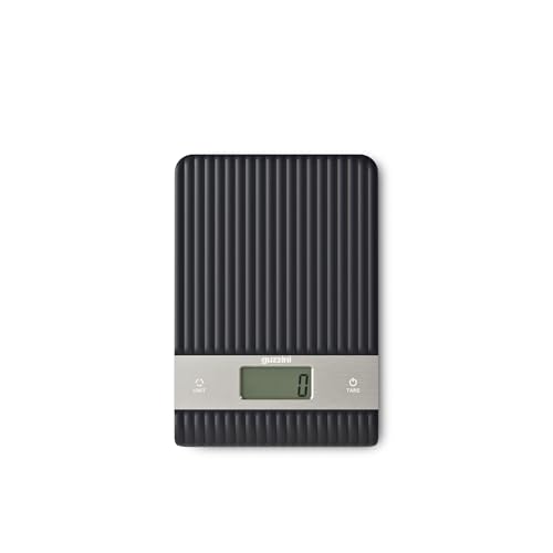 Guzzini. Sous Chef Balance de cuisine avec écran LCD rétroéclairé, portée 5 kg, 4 unités de mesure, fonction Tara, arrêt automatique, bio-based (Anthracite)