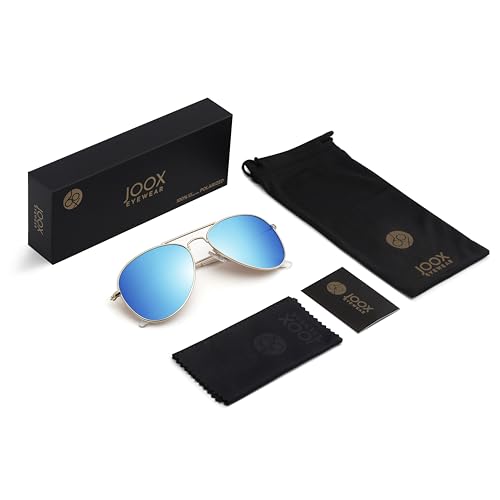 Image of Joox Aviator Sunglasses for Men Women,Polarized UV 400 Protection Lens with Metal Pilot Frame Unisex