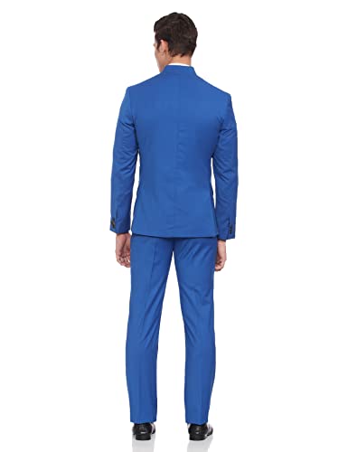Image of Park Avenue Rayon Blend Men's Full Sleeve Slim FIT Dark Blue Formal Suit (PMDL03725-B6 32)