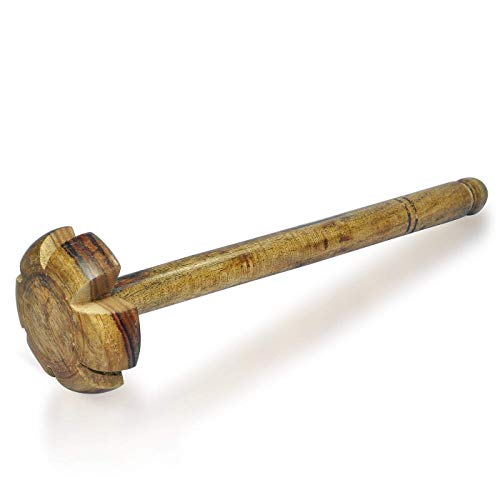 Image of Antlantic Wood Store Wooden Beater, Power Free Hand Blender | Milk Lassi Maker /Egg Beater /Mixer Rawai /coffee frother /lassi making Use For Kitchen