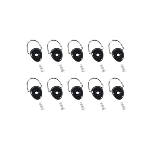 HIKNNE Qizm Tail Box Tie-Down D Pull Buckle Screw Hook Fit for Suzuki Jimny 2019-2023 Car Interior Accessory ABS Stainless Steel (Color : 10Pcs-B)