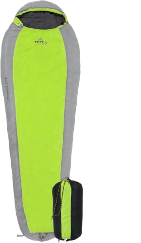 Teton Trailhead, 20 Degree Sleeping Bag; Lightweight, Warm Mummy Sleeping Bag, Camping, Backpacking...