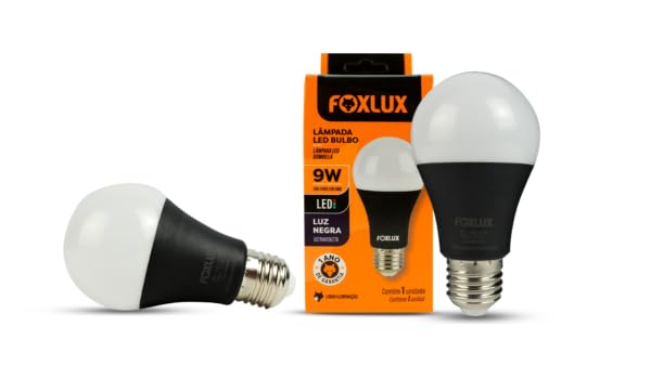 Lâmpada LED Bulbo Foxlux - Luz Negra - 9W - Bivolt