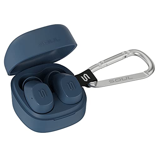 Best Cyber Monday 🔥 New SOUL S-Nano True Wireless Earbuds - in Ear Headphones, Ultra Portable, Bluetooth, IPX5 Waterproof, Transparency Mode - Blue