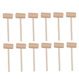 Abaodam 12個木製ミニハンマー 打撃用おもちゃ 教育玩具 男の子女の子用手作りアクティビティ 向け 室内遊びに適した丸型デザイン