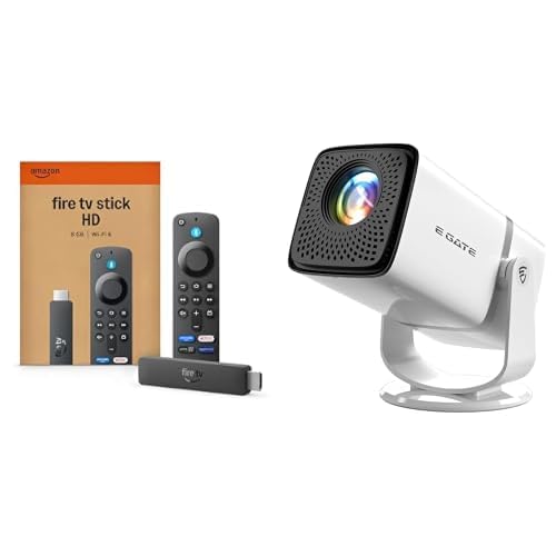 Amazon Fire TV Stick HD (newest model) and E GATE Atom 3X Projector Combo-image-8
