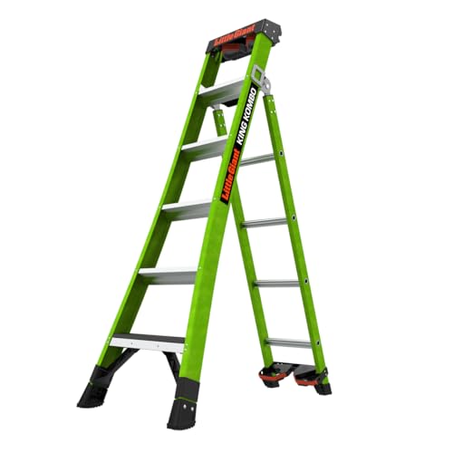 Little Giant Ladder Systems 13906-071 King Kombo 3-in-1 Ladder, 6 Ft, Green