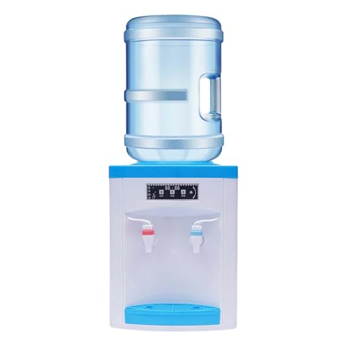 Tabletop Water Cooler Dispenser, Electric Hot/Cold Water-Cooled Drinking Machine with Top Loading, 550W Compact Drinking Fountain Automatic Drinking Water Tools for Home Office